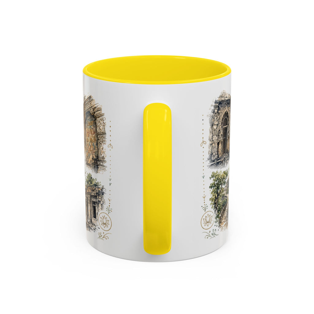 Ajanta Caves Mug, India Travel Souvenir, Bucket List Gift, Accent Ceramic Coffee Mug 11oz 15oz