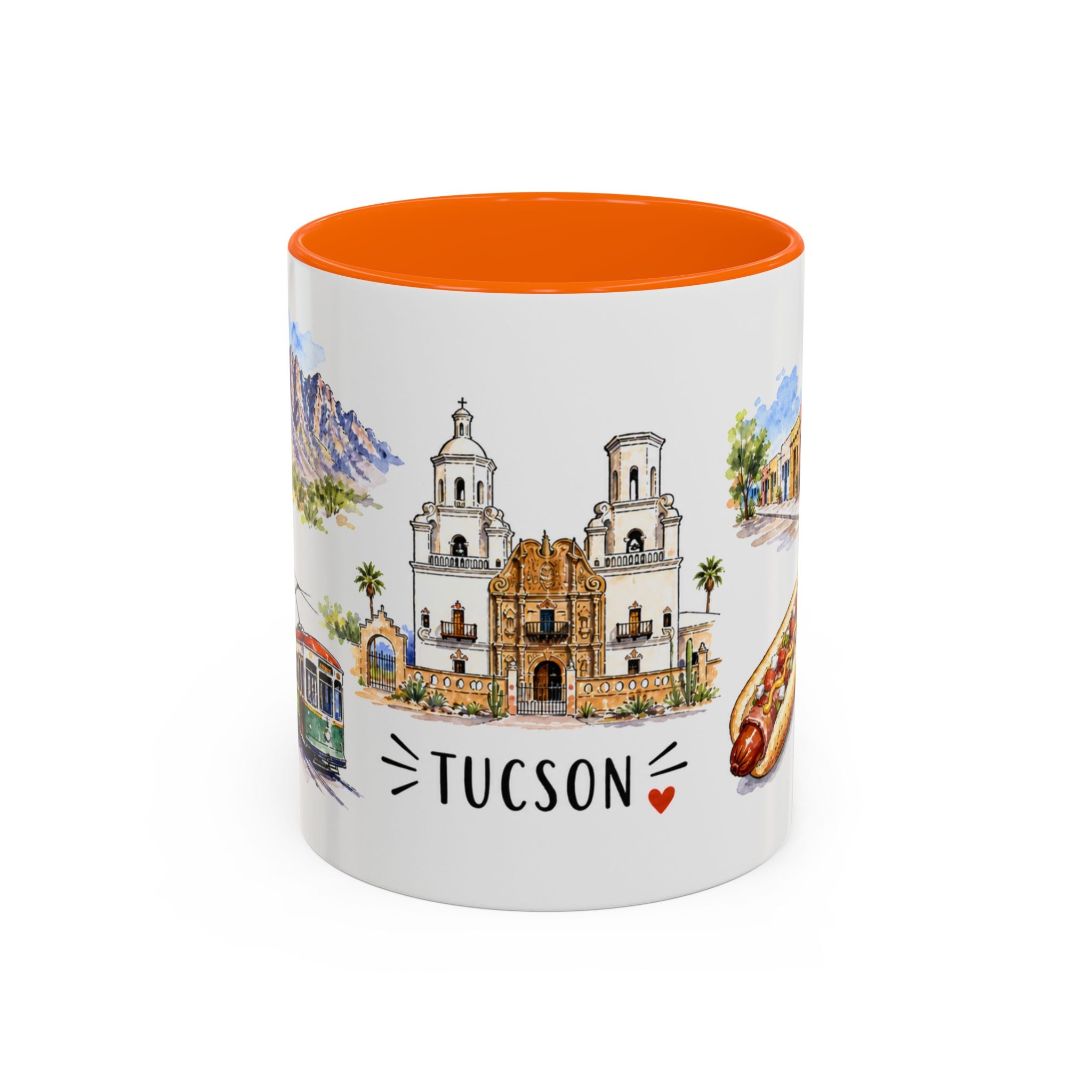 Tucson Illustrated Travel Mug | City Souvenir Accent Coffee Mug | 11oz 15oz Ceramic Cup