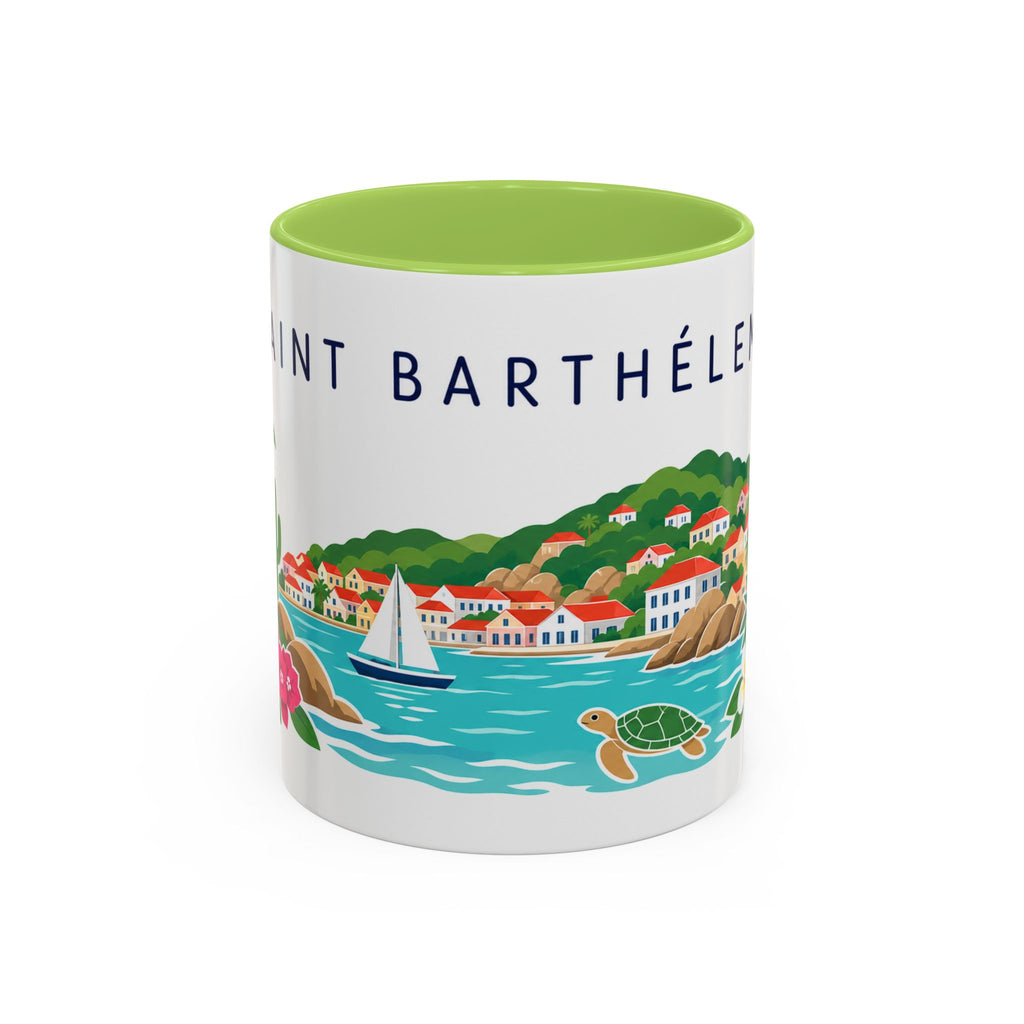 Saint Barthélemy Coffee Mug | Travel Souvenir Accent Mug | Country Gift Ceramic Cup 11oz 15oz