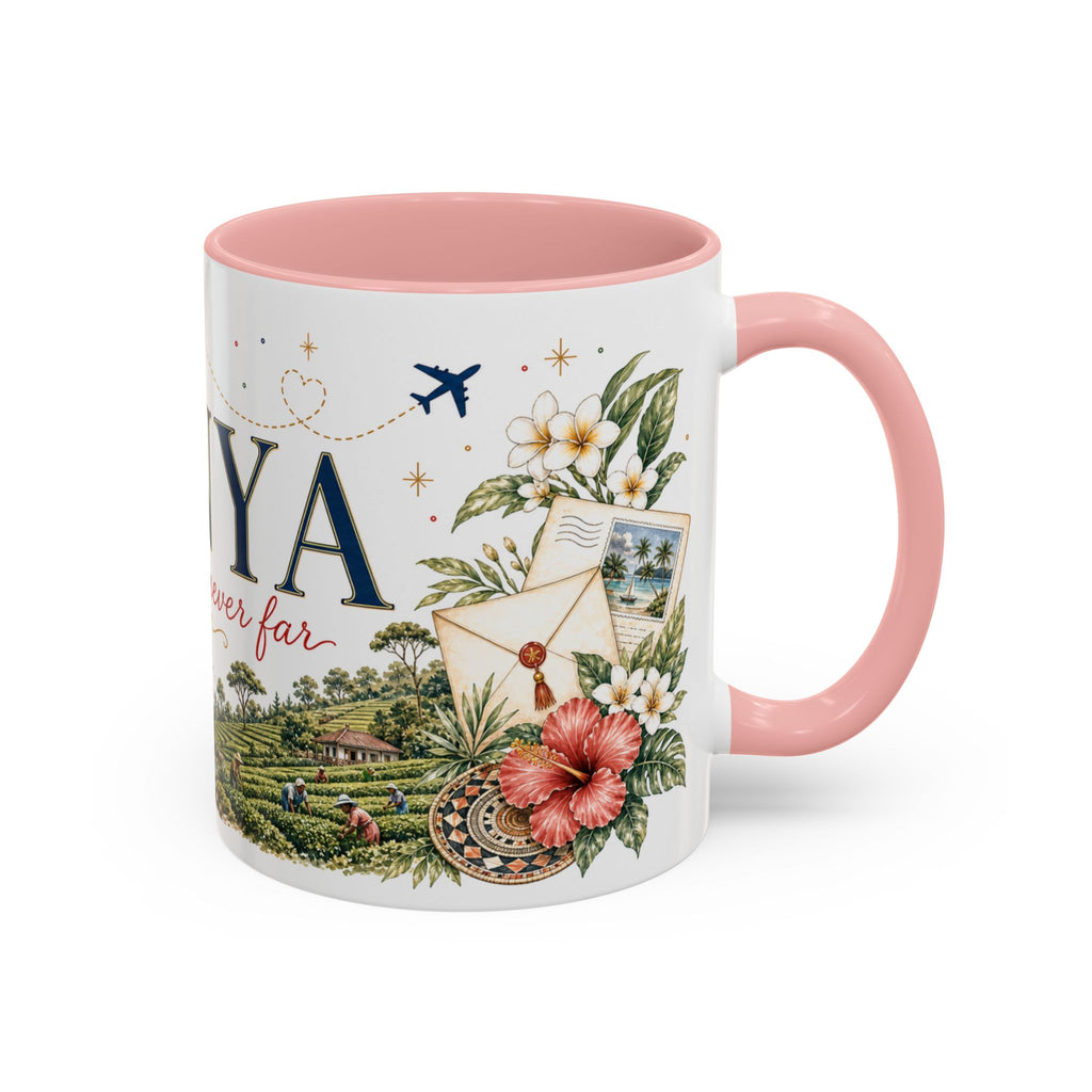 Kenya Home Country Mug | Moving Away Gift | Long Distance Friendship | 11 oz 15 oz Accent Mug