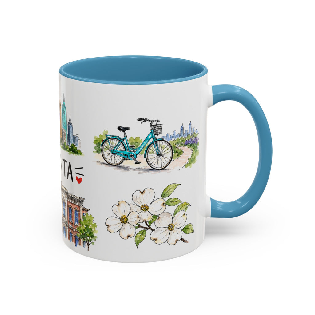 Atlanta Illustrated Travel Mug | City Souvenir Accent Coffee Mug | 11oz 15oz Ceramic Cup