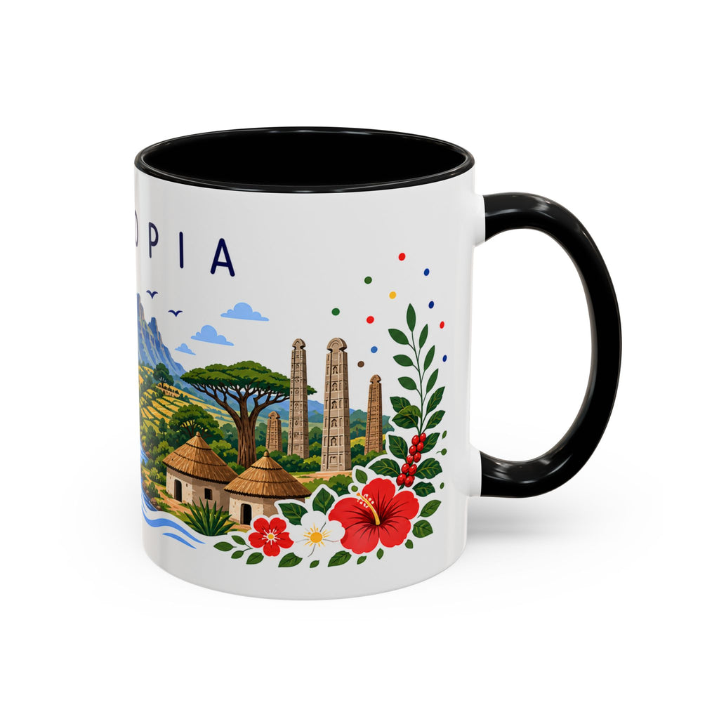 Ethiopia Coffee Mug | Travel Souvenir Accent Mug | Place Gift Ceramic Cup 11oz 15oz