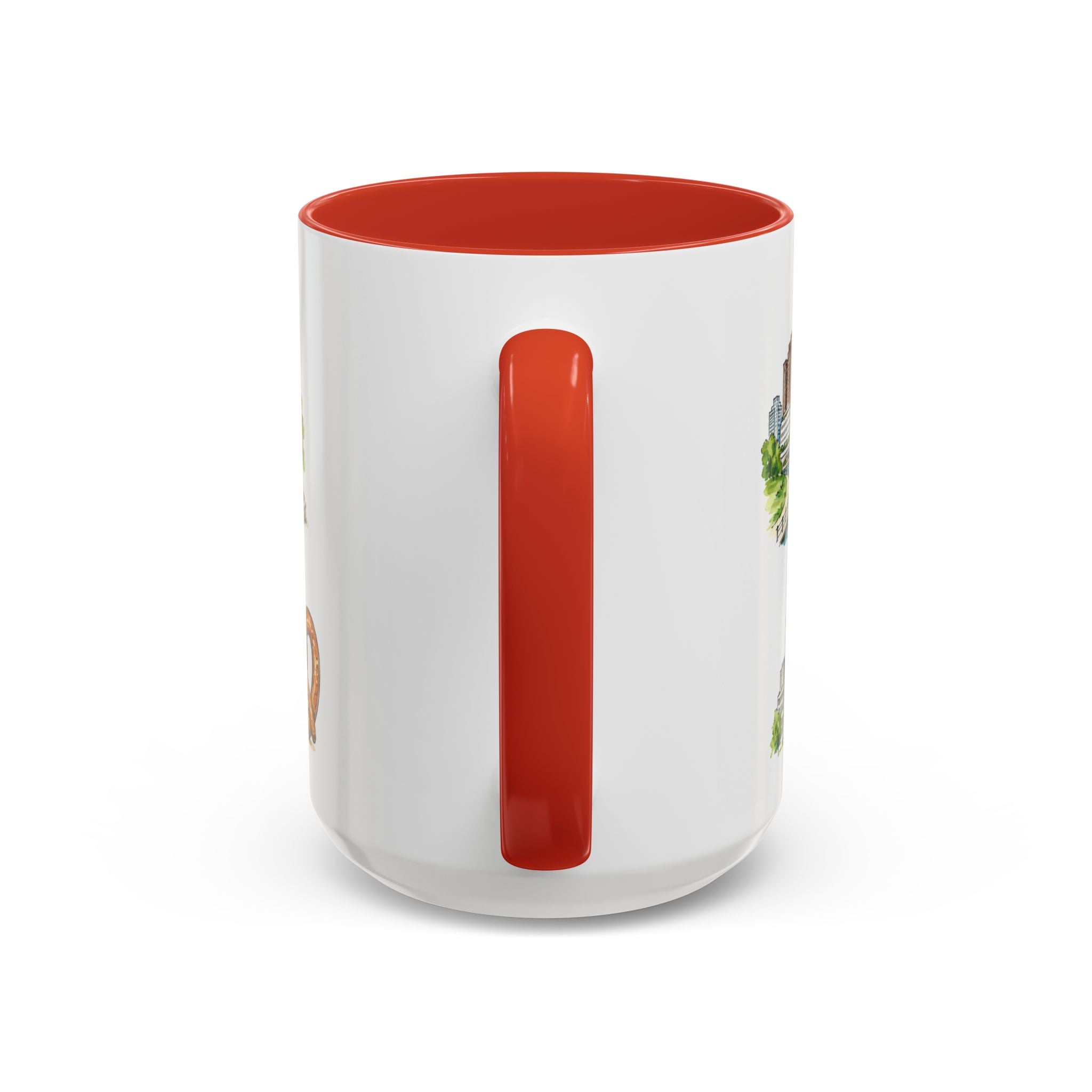 Columbus Illustrated Travel Mug | City Souvenir Accent Coffee Mug | 11oz 15oz Ceramic Cup