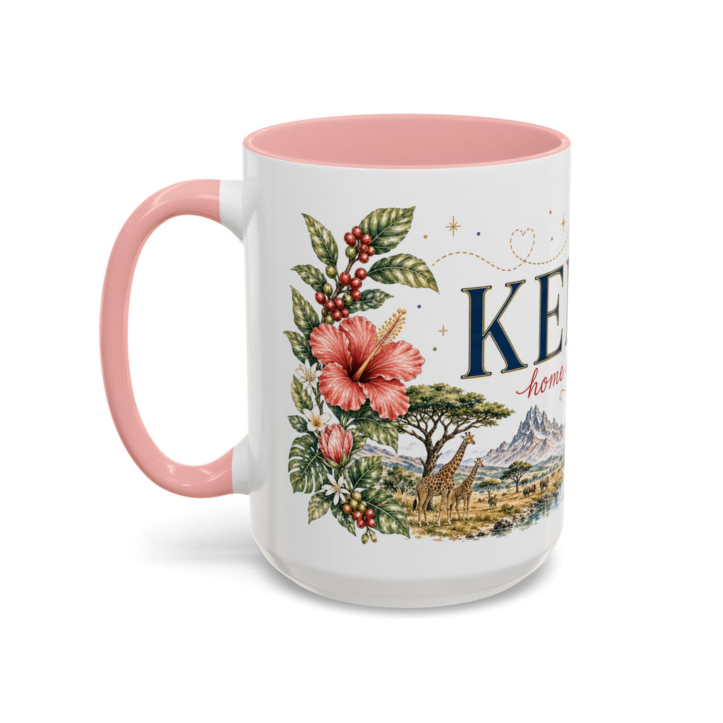 Kenya Home Country Mug | Moving Away Gift | Long Distance Friendship | 11 oz 15 oz Accent Mug