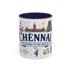 Chennai Coffee Mug | India Souvenir Travel Gift | Accent Color Ceramic 11oz 15oz