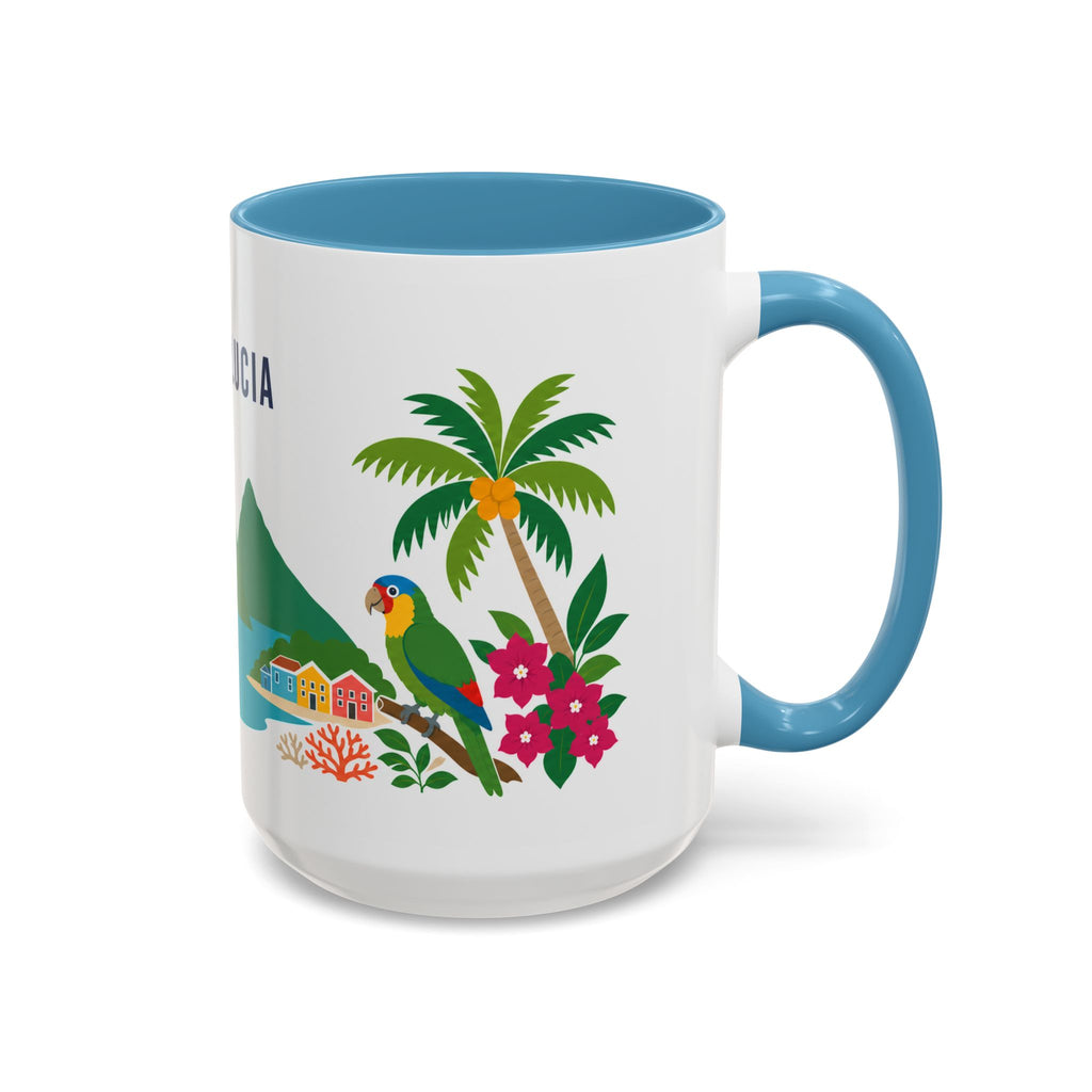 Saint Lucia Coffee Mug | Travel Souvenir Accent Mug | Country Gift Ceramic Cup 11oz 15oz