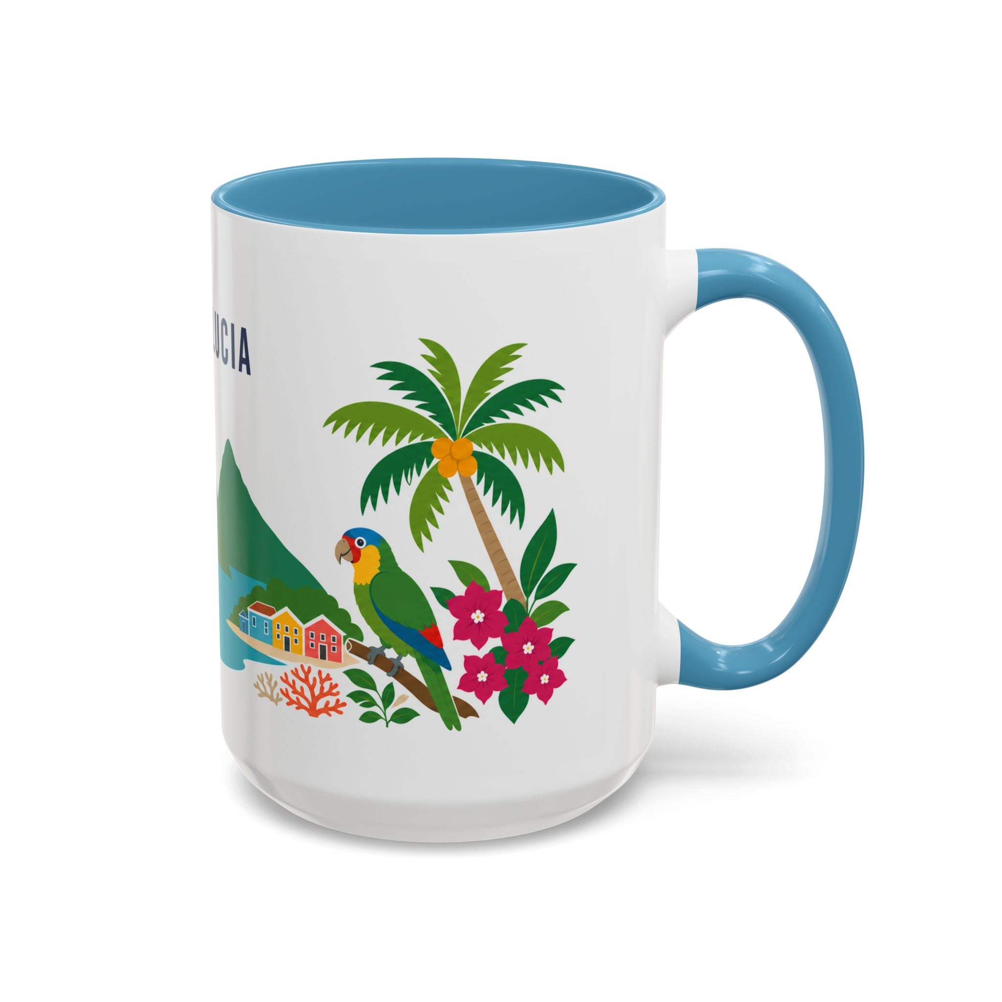 Saint Lucia Coffee Mug | Travel Souvenir Accent Mug | Country Gift Ceramic Cup 11oz 15oz