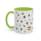 Christmas Candle Mug | Holly Wreath Watercolor Holiday Gift | Accent Cup 11oz 15oz