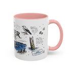 Crater Lake National Park Coffee Mug | Oregon Volcano Blue Lake Hiking Gift | Accent Color Ceramic 11oz 15oz