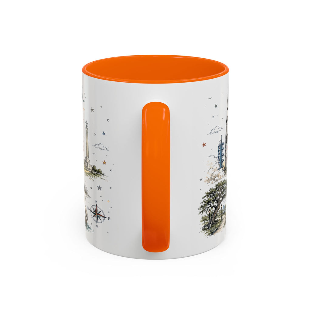 Houston Coffee Mug | Texas Souvenir City Gift | Accent Color Ceramic 11oz 15oz