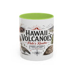 Hawaii Volcanoes National Park Coffee Mug | Hawaii Big Island Lava Volcano Gift | Accent Color Ceramic 11oz 15oz