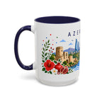 Azerbaijan Coffee Mug | Travel Souvenir Accent Mug | Place Gift Ceramic Cup 11oz 15oz