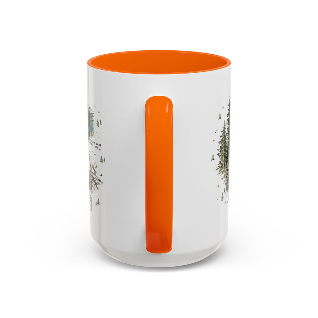North Cascades National Park Coffee Mug | Washington Alpine Glacier Hiking Gift | Accent Color Ceramic 11oz 15oz
