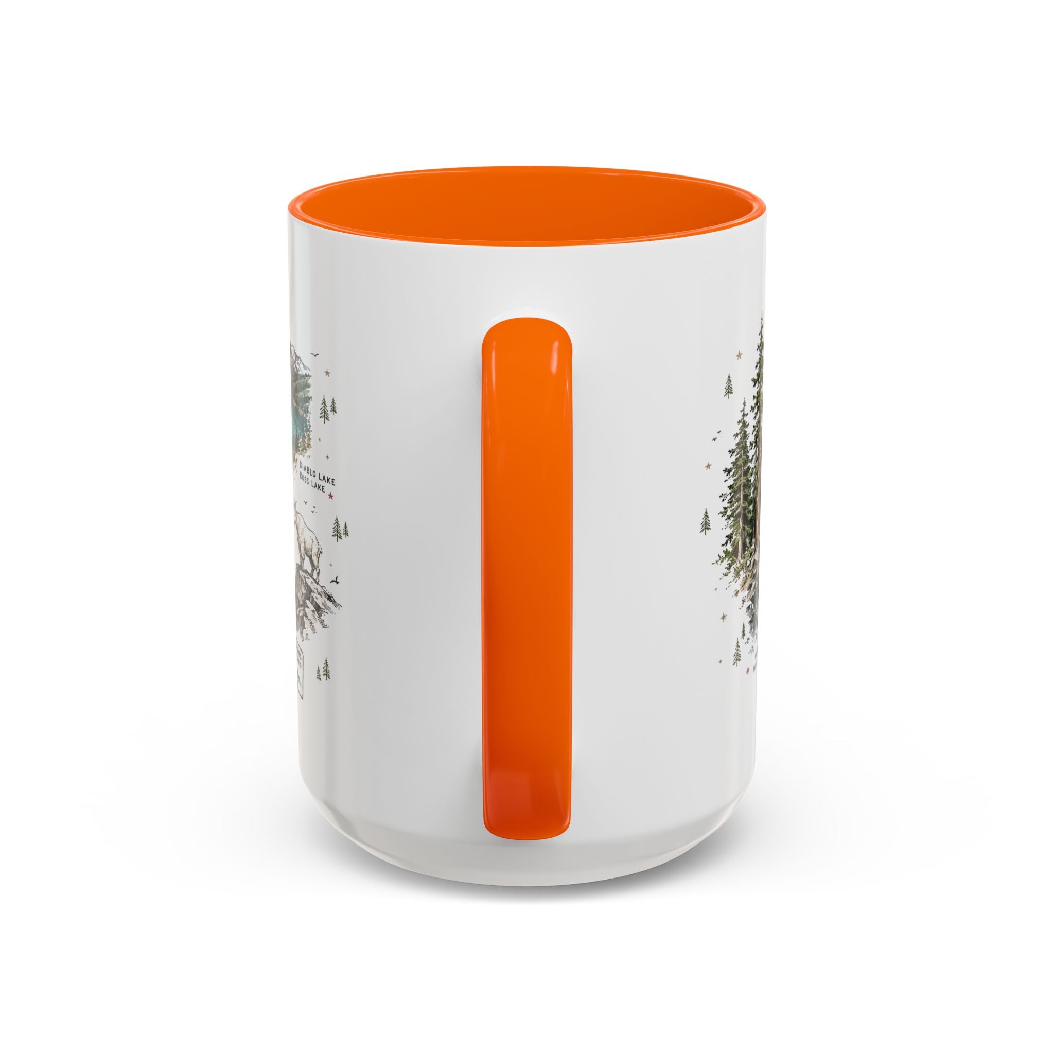 North Cascades National Park Coffee Mug | Washington Alpine Glacier Hiking Gift | Accent Color Ceramic 11oz 15oz