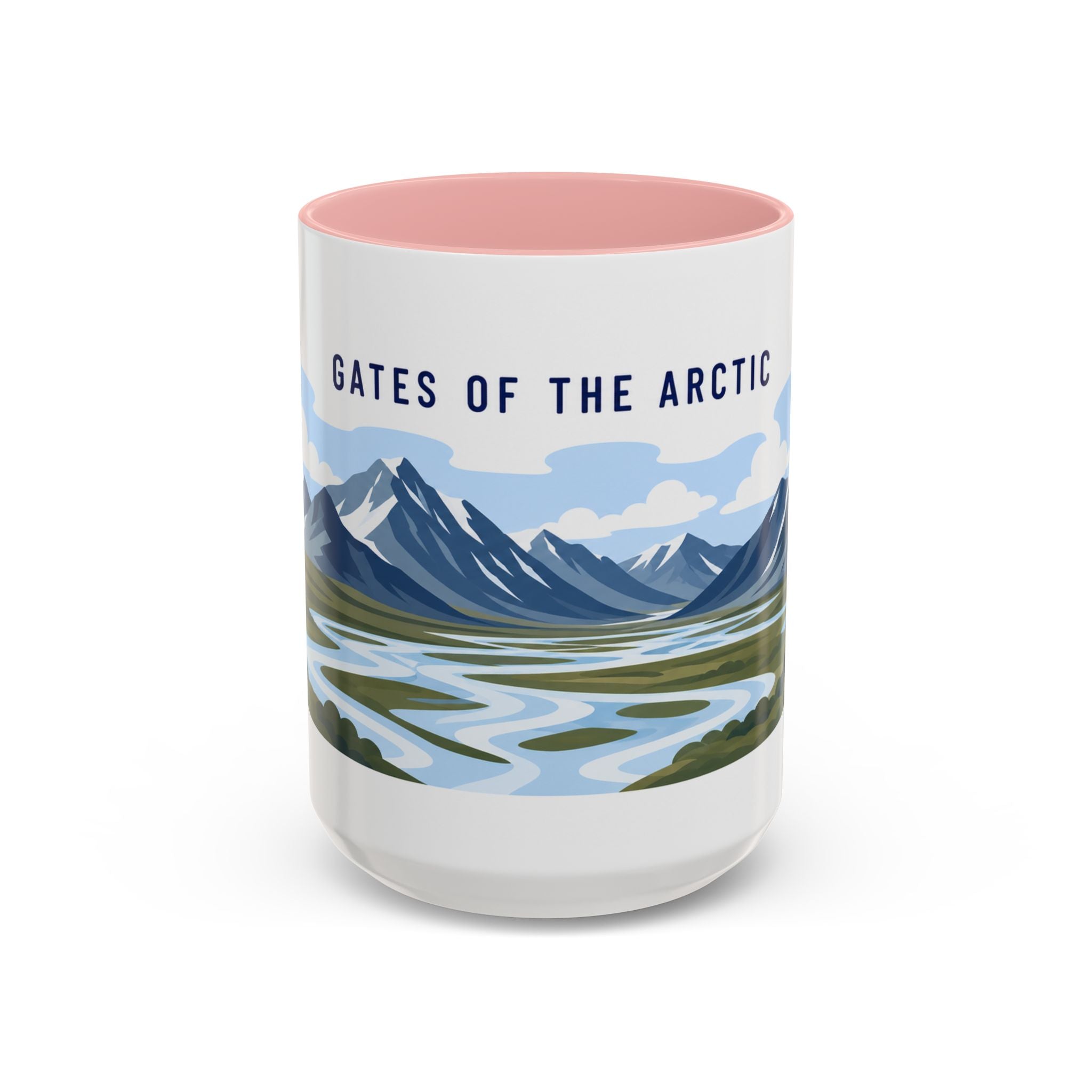Gates of the Arctic National Park Coffee Mug | Solid Color Block Park Souvenir | 11oz 15oz Accent Mug