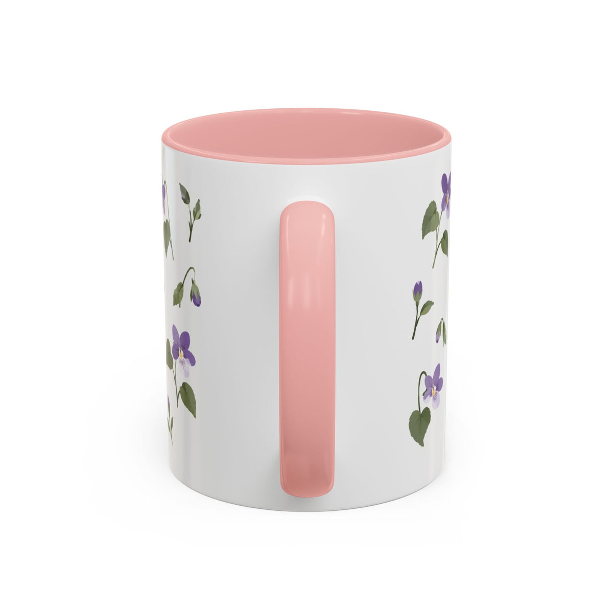 Wisconsin Wood Violet Mug, State Flower Floral Coffee Cup, 11oz Botanical Gift
