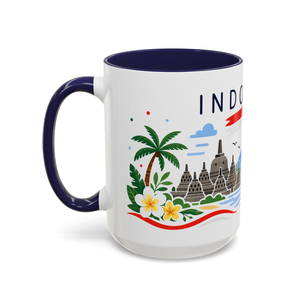 Indonesia Coffee Mug | Travel Souvenir Accent Mug | Country Gift Ceramic Cup 11oz 15oz