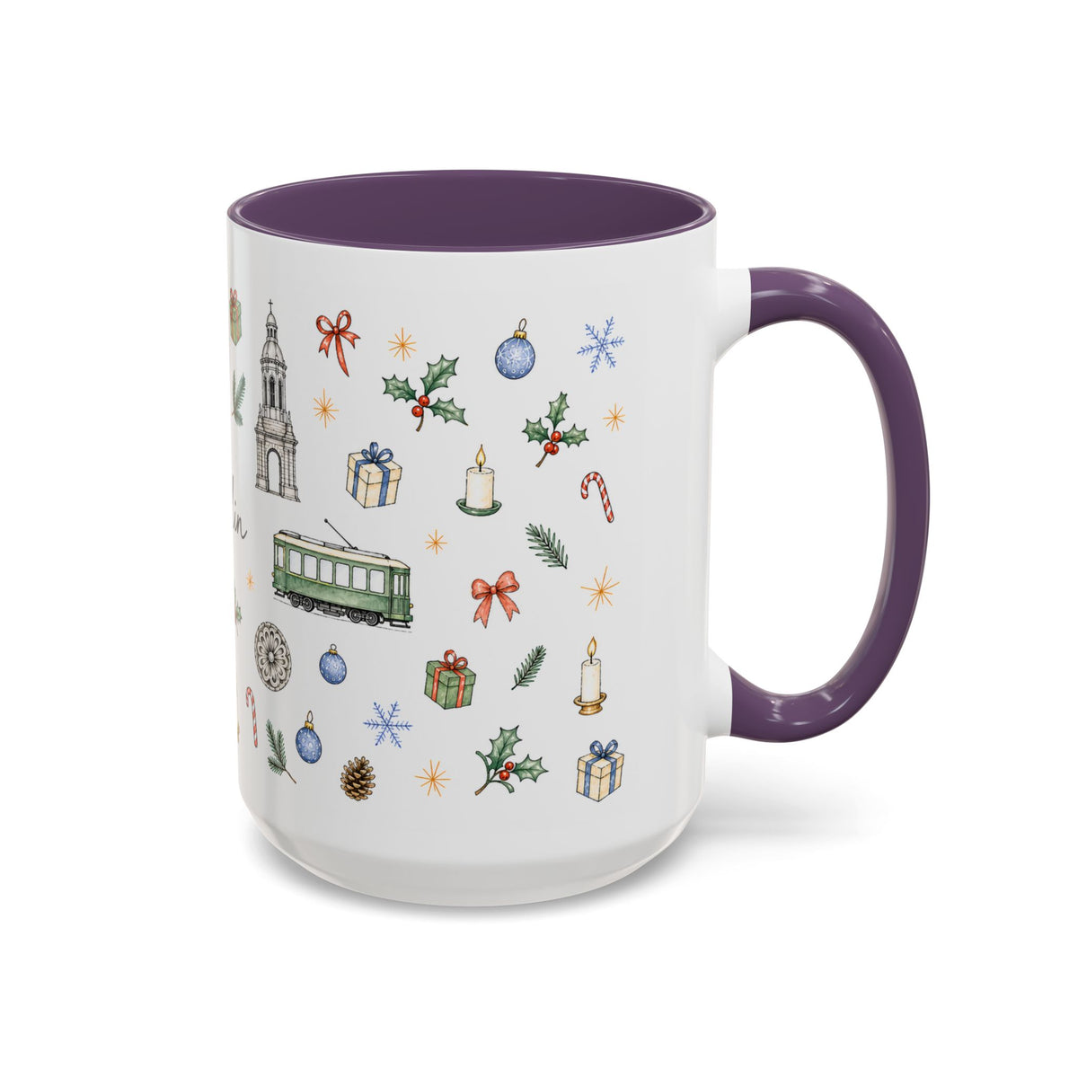 Dublin Christmas Mug | Watercolor City Souvenir, Holiday Travel Gift (11oz/15oz)