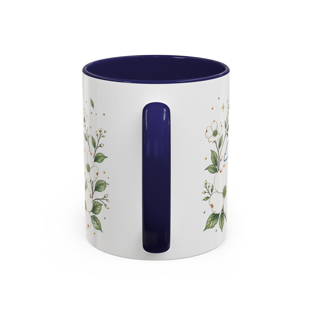 North Carolina State Map Mug | Moving Away, Homesick Gift | Botanical Accent Coffee Cup
