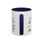 North Carolina State Map Mug | Moving Away, Homesick Gift | Botanical Accent Coffee Cup