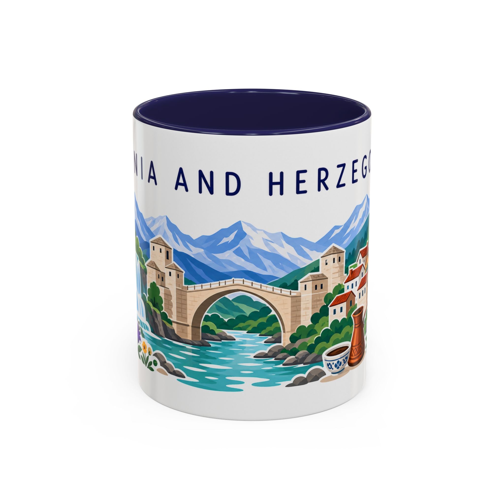Bosnia and Herzegovina Coffee Mug | Travel Souvenir Accent Mug | Country Gift Ceramic Cup 11oz 15oz