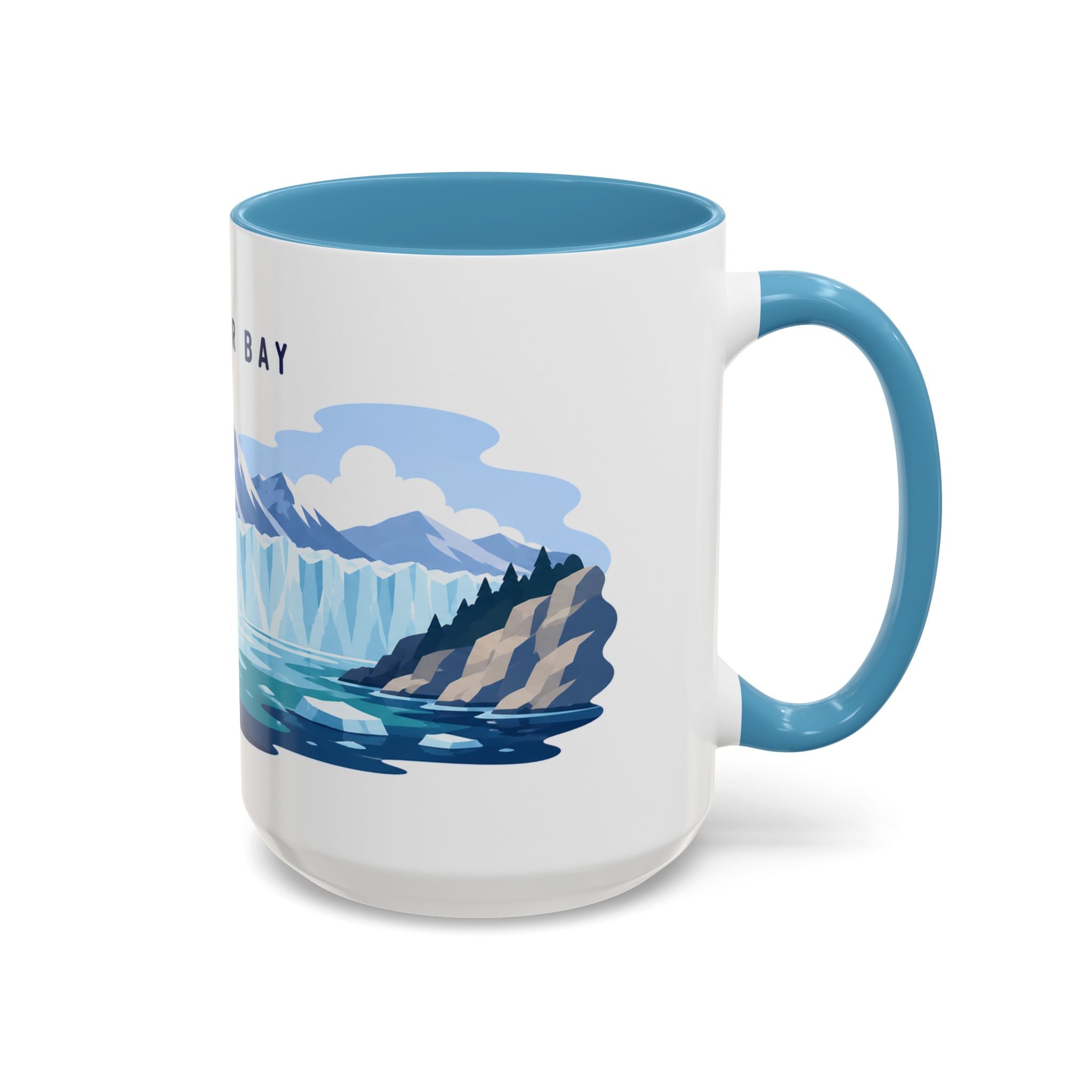 Glacier Bay National Park Coffee Mug | Solid Color Block Park Souvenir | 11oz 15oz Accent Mug
