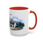 Lassen Volcanic National Park Coffee Mug | Solid Color Block Park Souvenir | 11oz 15oz Accent Mug