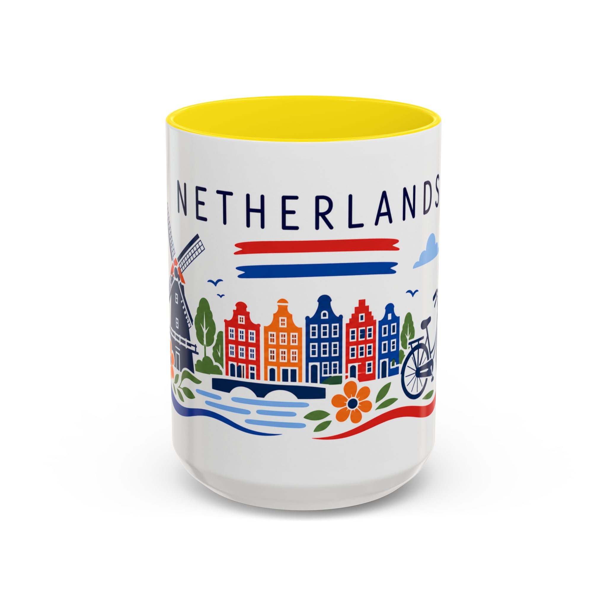 Netherlands Coffee Mug | Travel Souvenir Accent Mug | Country Gift Ceramic Cup 11oz 15oz
