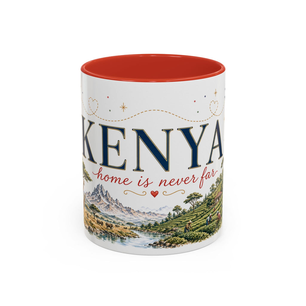 Kenya Home Country Mug | Moving Away Gift | Long Distance Friendship | 11 oz 15 oz Accent Mug