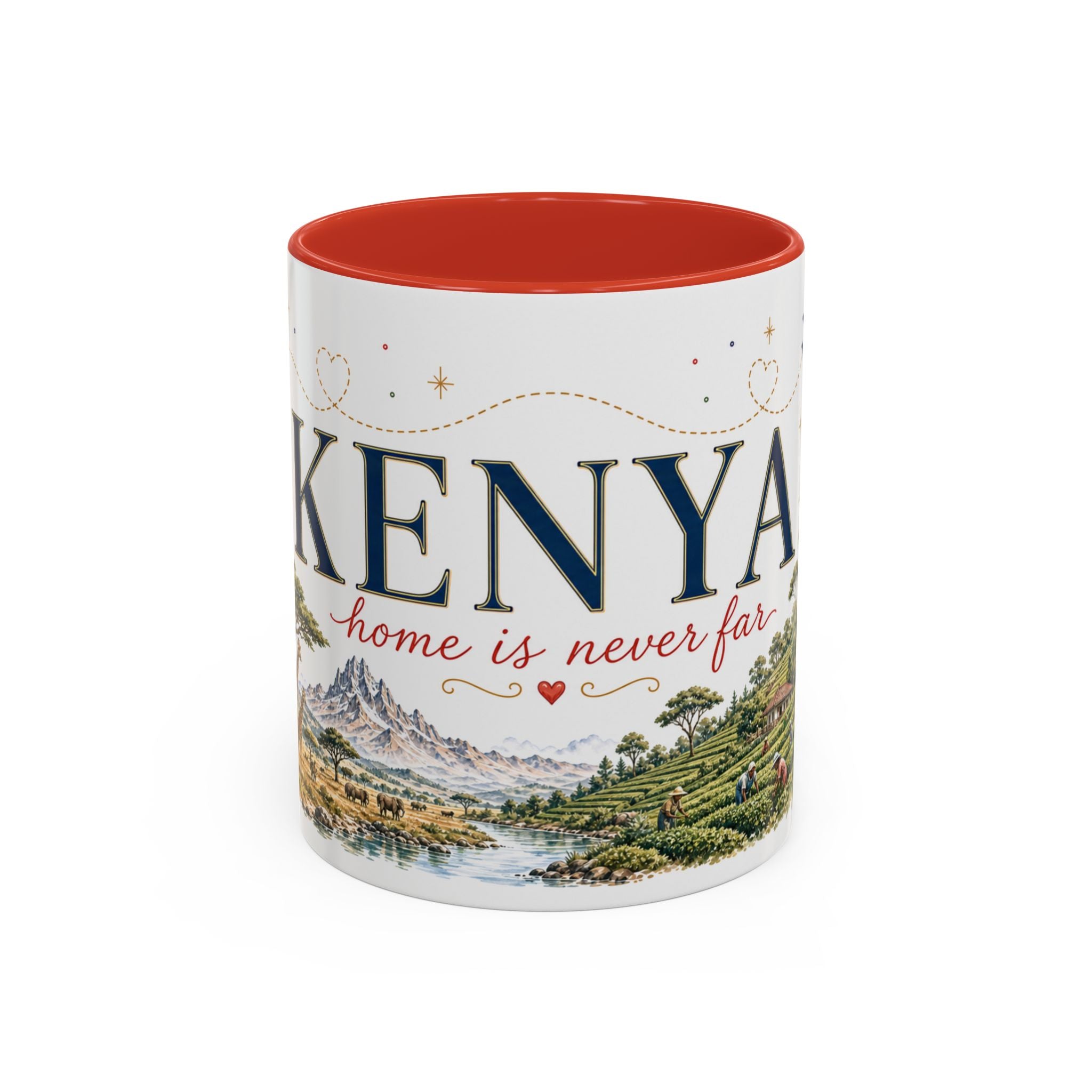 Kenya Home Country Mug | Moving Away Gift | Long Distance Friendship | 11 oz 15 oz Accent Mug