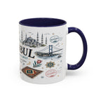 Istanbul Coffee Mug | Turkey Souvenir Travel Gift | Accent Color Ceramic 11oz 15oz