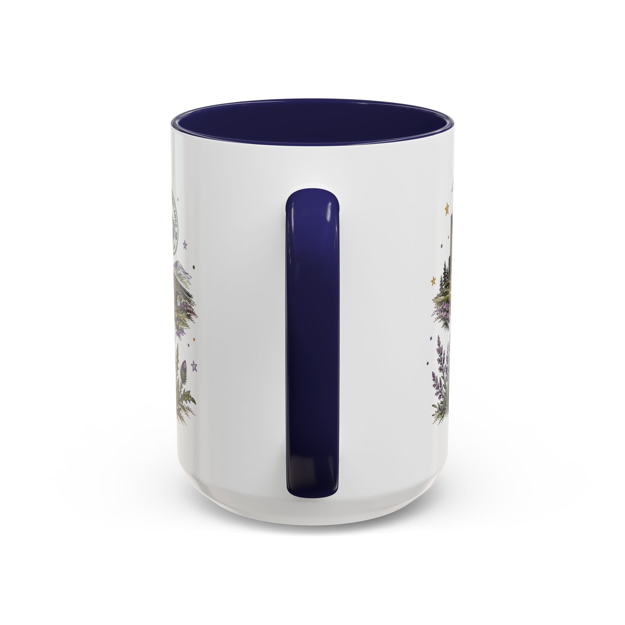 Scottish Highlands Coffee Mug | Travel Destination Souvenir Gift | Accent Color Ceramic 11oz 15oz