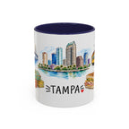 Tampa Illustrated Travel Mug | City Souvenir Accent Coffee Mug | 11oz 15oz Ceramic Cup