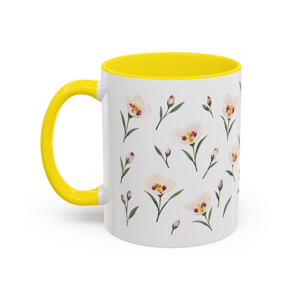 Utah Sego Lily Mug, State Flower Floral Coffee Cup, 11oz Botanical Gift
