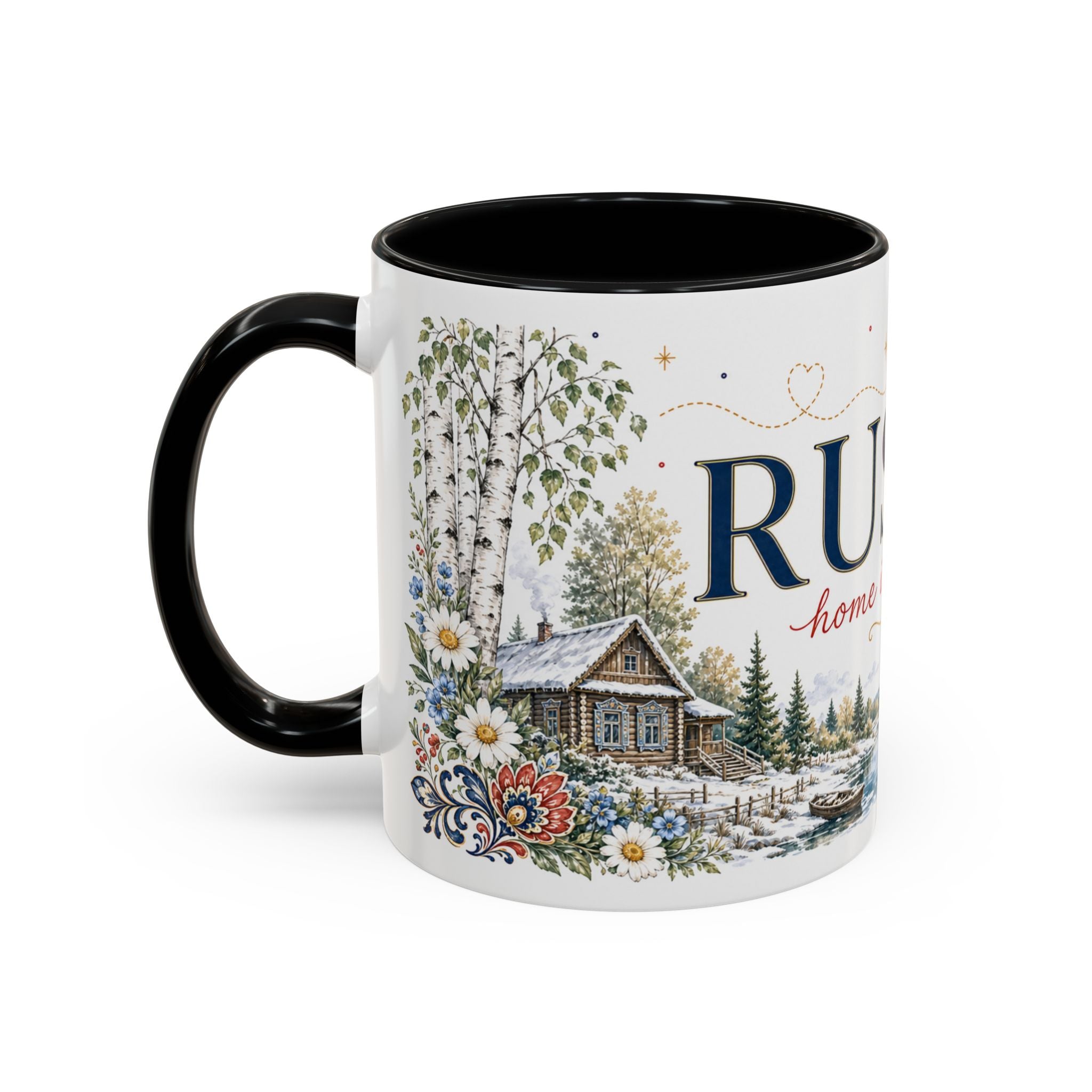 Russia Home Country Mug | Moving Away Gift | Long Distance Friendship | 11 oz 15 oz Accent Mug