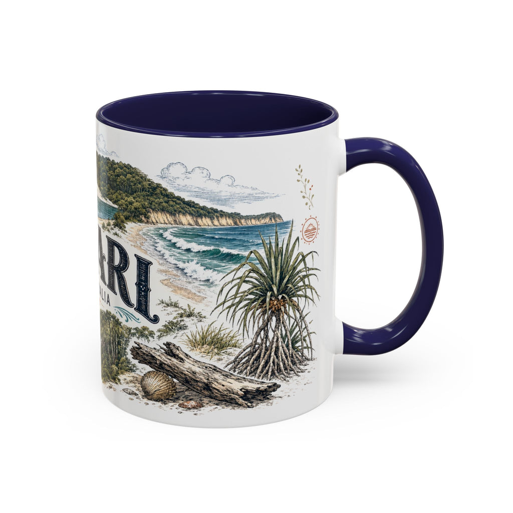 K'gari Mug, Australia Travel Souvenir, Bucket List Gift, Accent Ceramic Coffee Mug 11oz 15oz