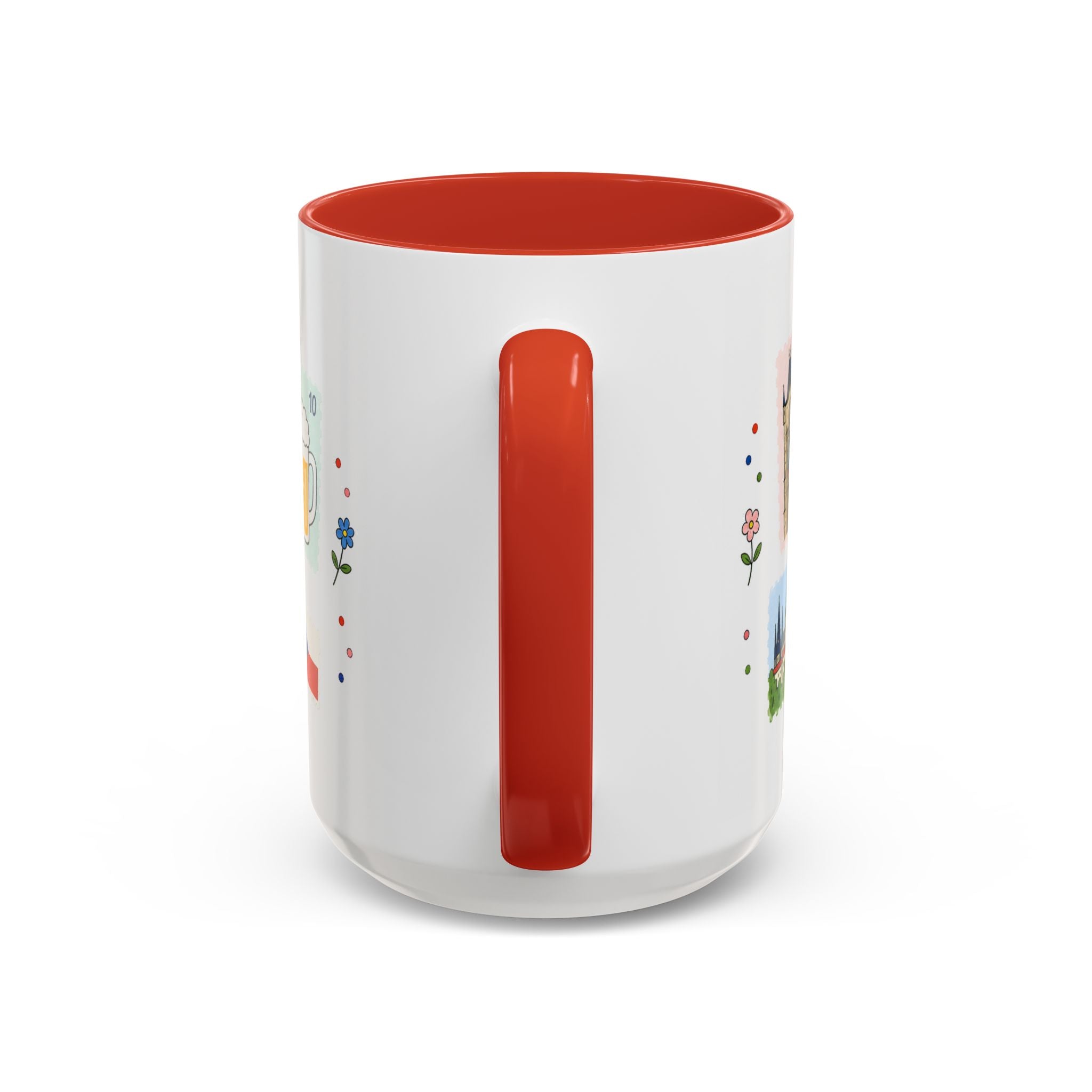 Prague Coffee Mug | Postage Stamp Collage Mug | Travel Souvenir Accent Cup 11oz 15oz