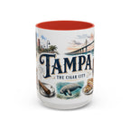 Tampa Coffee Mug | United States Travel Souvenir | Vintage Illustrated City Gift | 11 oz 15 oz Accent Mug