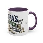 Grandpa's Stories Are The Best Coffee Mug | Gift From Grandkids | Accent Color Ceramic 11oz 15oz