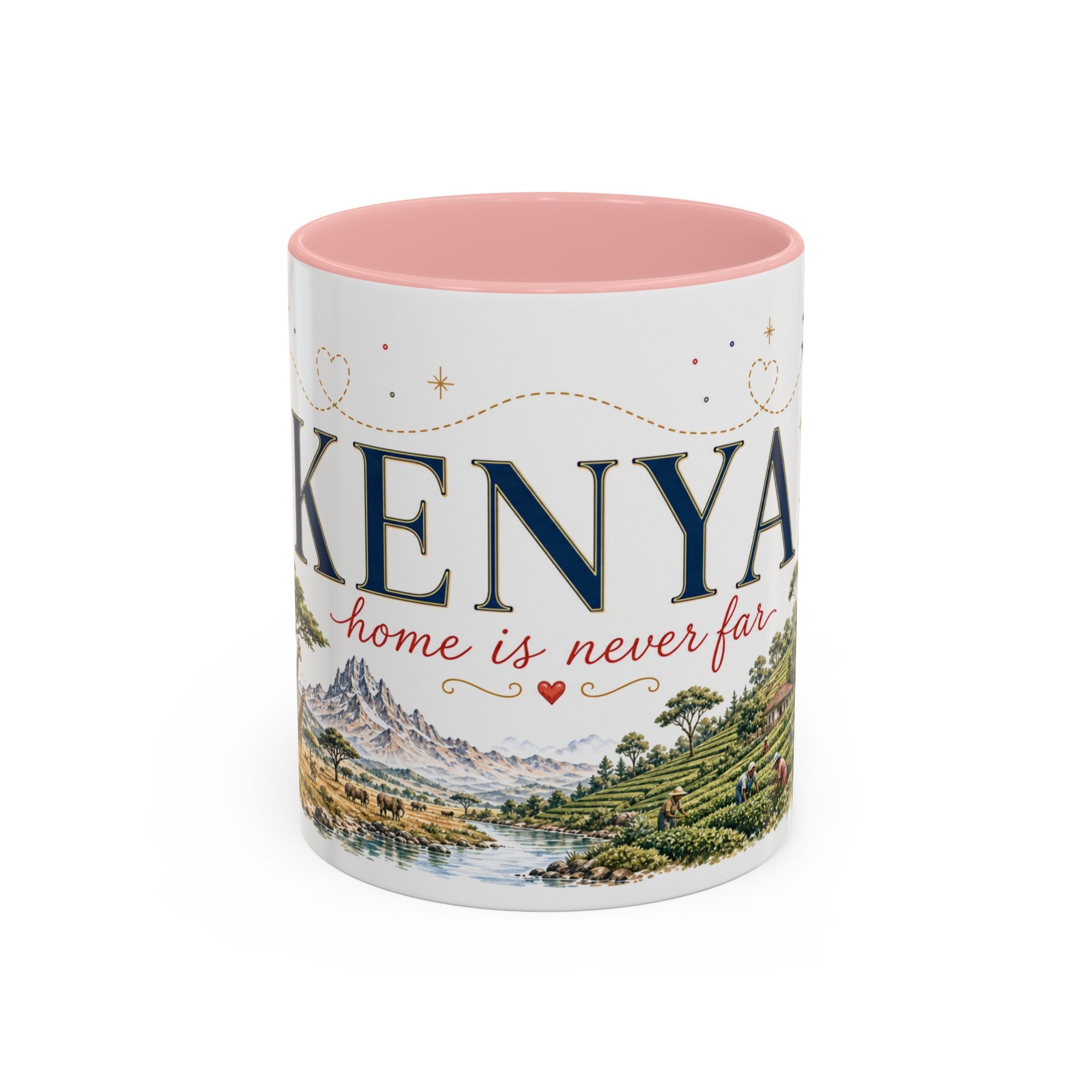 Kenya Home Country Mug | Moving Away Gift | Long Distance Friendship | 11 oz 15 oz Accent Mug