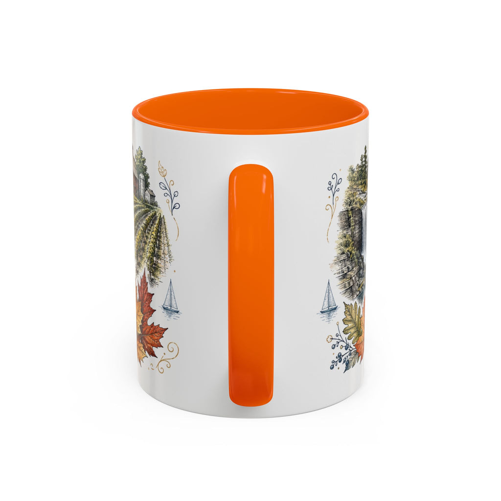 Finger Lakes Mug, New York Travel Souvenir, Bucket List Gift, Accent Ceramic Coffee Mug 11oz 15oz