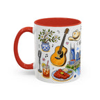 Nashville Illustrated Travel Mug | City Souvenir Accent Coffee Mug | 11oz 15oz Ceramic Cup