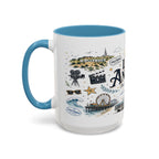 Los Angeles Coffee Mug | California Souvenir City Gift | Accent Color Ceramic 11oz 15oz