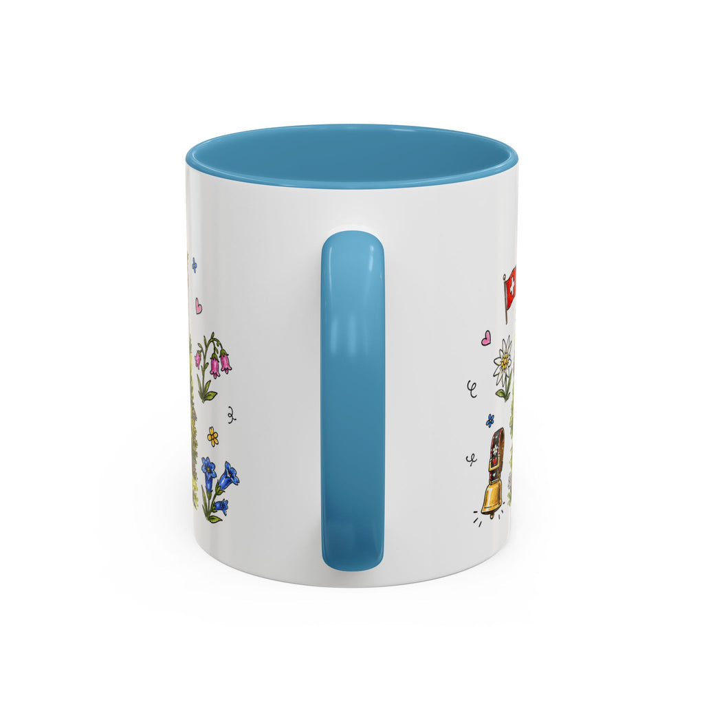 Lauterbrunnen Illustrated Travel Mug | Switzerland Souvenir Accent Coffee Mug | 11oz 15oz Ceramic Cup