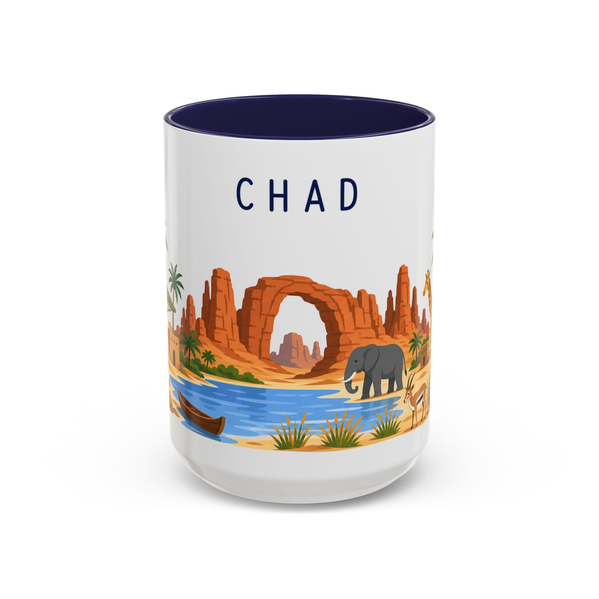 Chad Coffee Mug | Travel Souvenir Accent Mug | Country Gift Ceramic Cup 11oz 15oz
