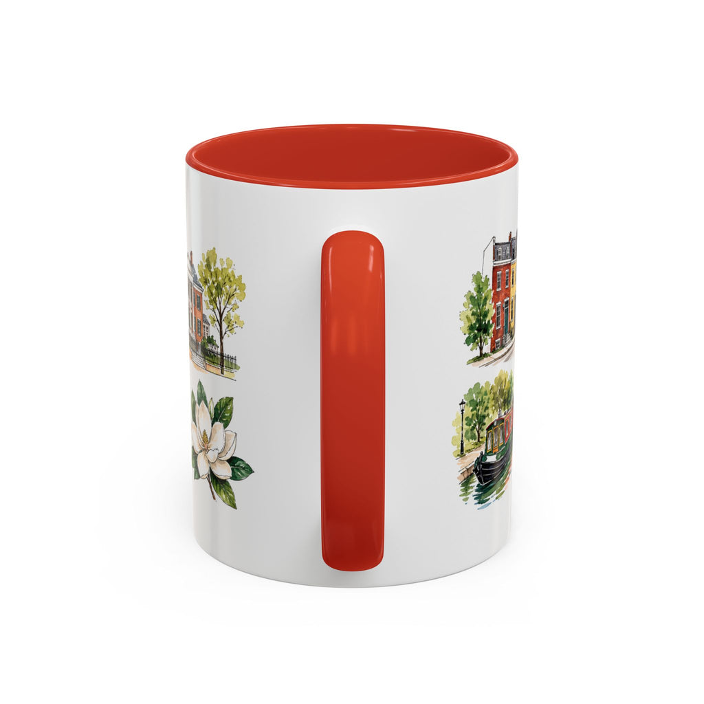 Richmond Illustrated Travel Mug | City Souvenir Accent Coffee Mug | 11oz 15oz Ceramic Cup