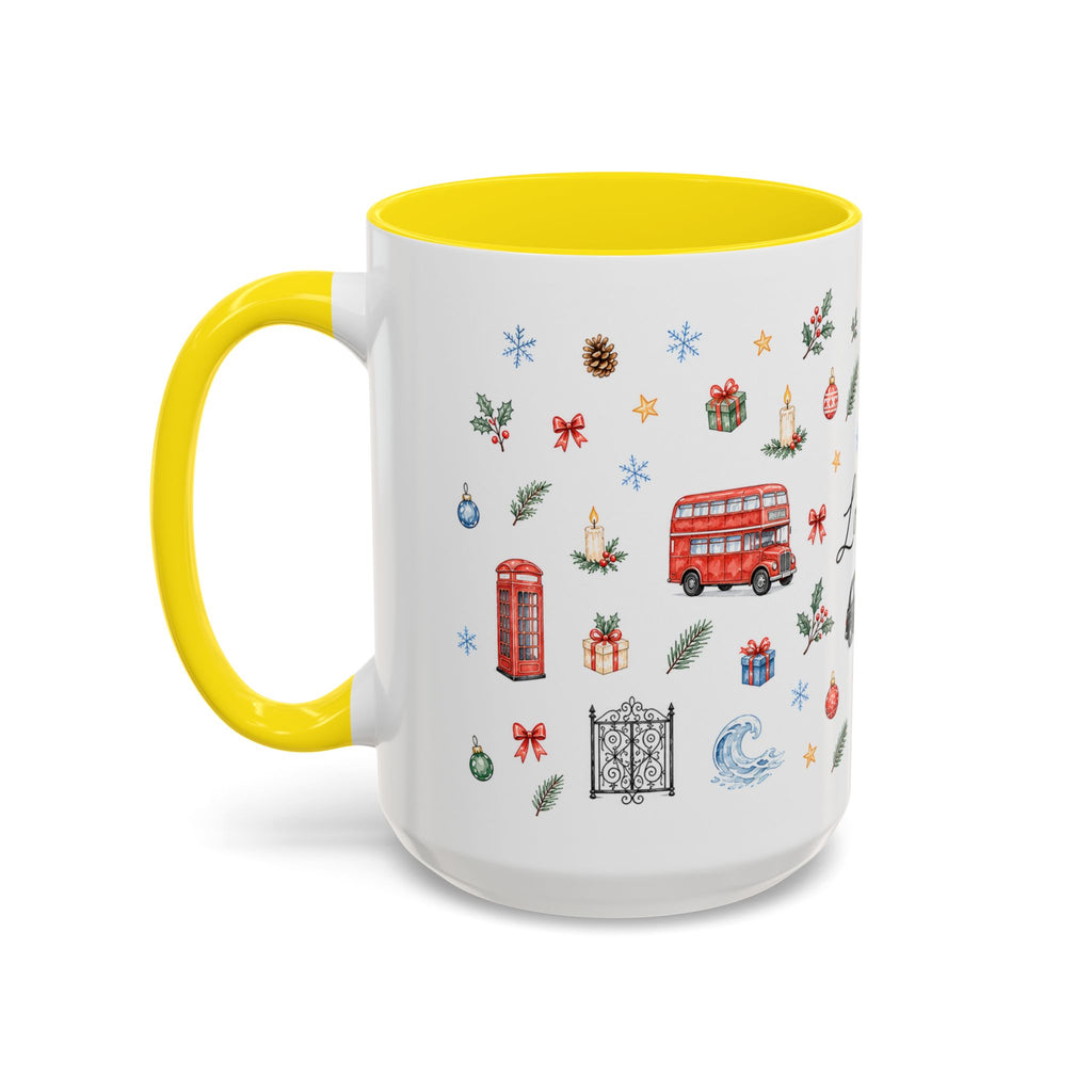 London Christmas Mug | Watercolor City Souvenir, Travel Memories, Ceramic Coffee Cup