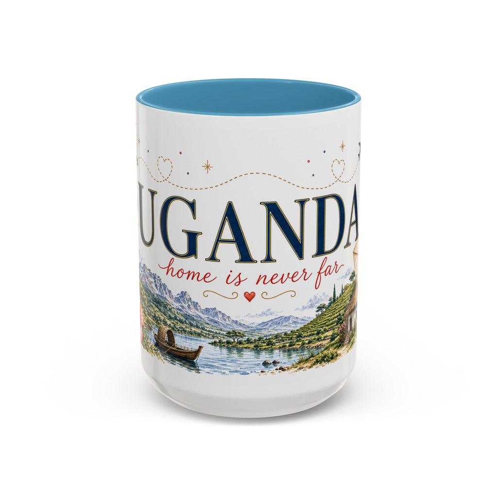 Uganda Home Country Mug | Moving Away Gift | Long Distance Friendship | 11 oz 15 oz Accent Mug