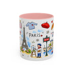 Paris Travel Mug | European City Souvenir Accent Coffee Mug | 11oz 15oz Ceramic Cup
