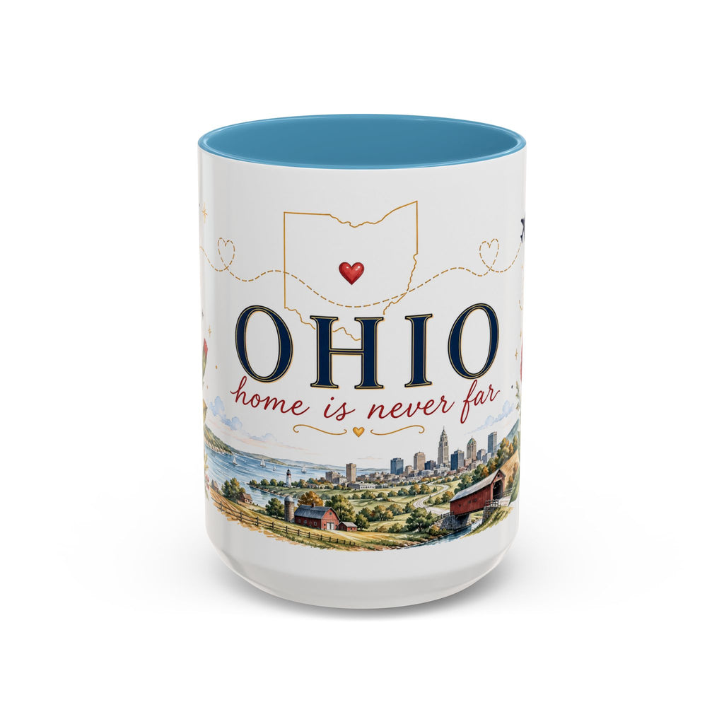 Ohio State Map Mug | Botanical Travel Sketch, Homesick Gift, Long Distance Friendship